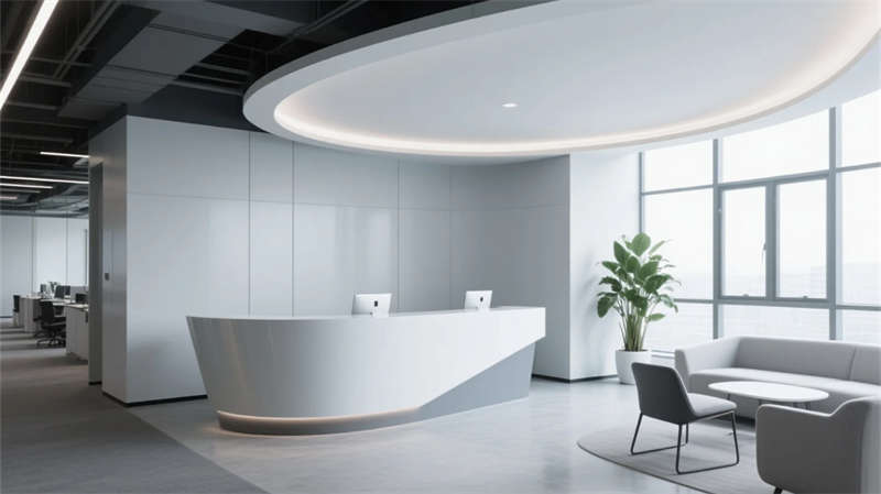 靈活創(chuàng)新, 滁州4000平辦公室裝修設(shè)計效果圖欣賞